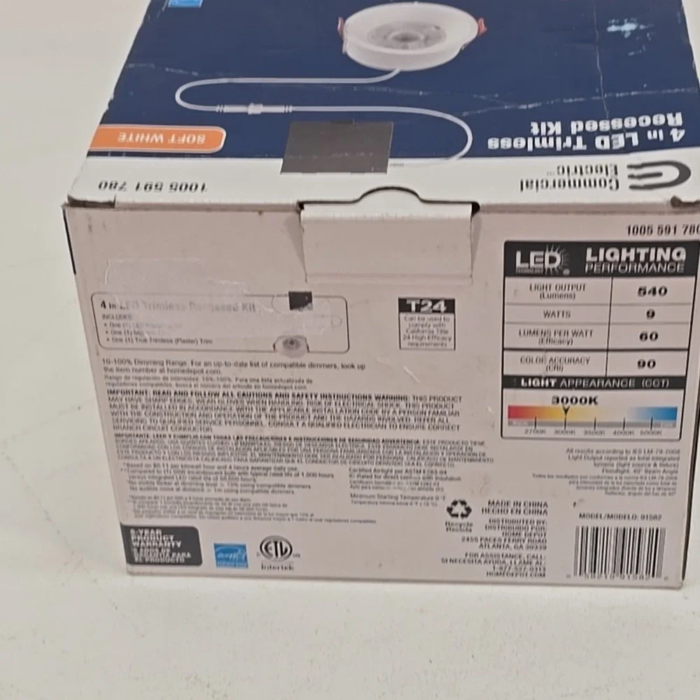 Commercial‎ Electric LED Trimless Integrated LED 4